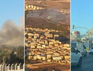 İzmir’de yerleşim yerlerine yakın alanda yangın